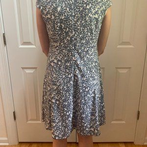 Ann Taylor Blue and White Dress